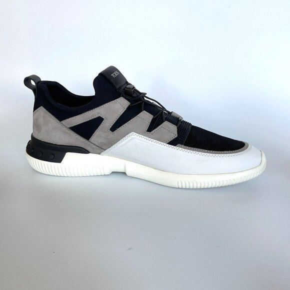 Tod's Italy No-code Black & White Active Sport Light 91B Leather Sneakers shoes